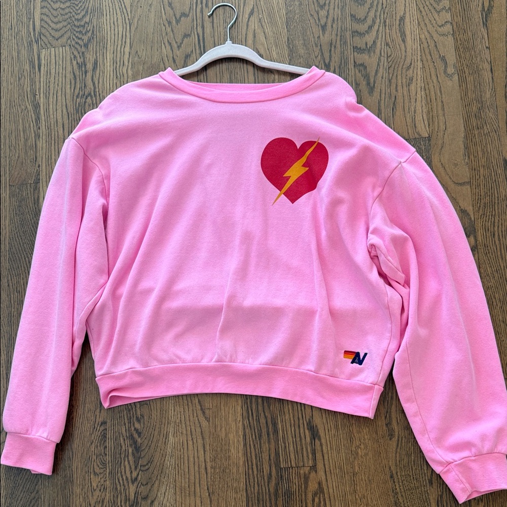 Aviator nation BOLT HEART RELAXED CREW SWEATSHIRT
